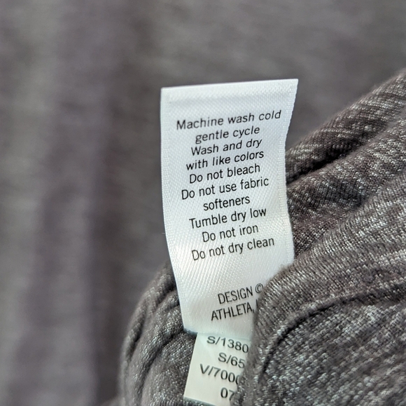 Athleta Dress Womens Medium Brown Mini Taupe Long Sleeve Scoop Ruched - Picture 10 of 11